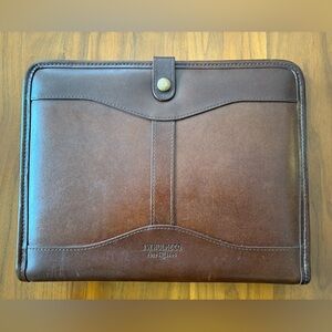 J.W. Hulme Brown Leather Portfolio Case Documents